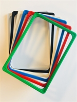 A6 skyltram i plast med insättning ovanifrån - div färger